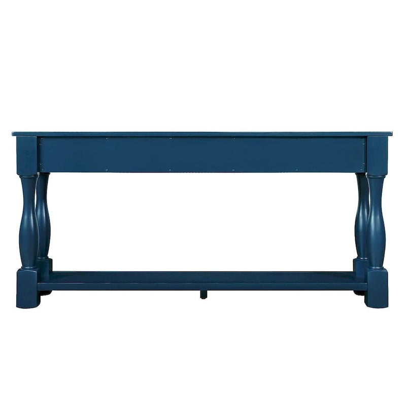 Console en bois massif de 63 po avec 3 tiroirs et 1 étagère inférieure