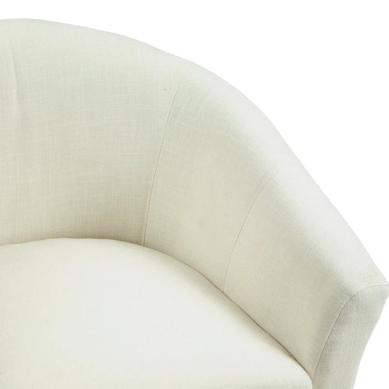 Lot de 2 fauteuils club modernes en lin style tonneau