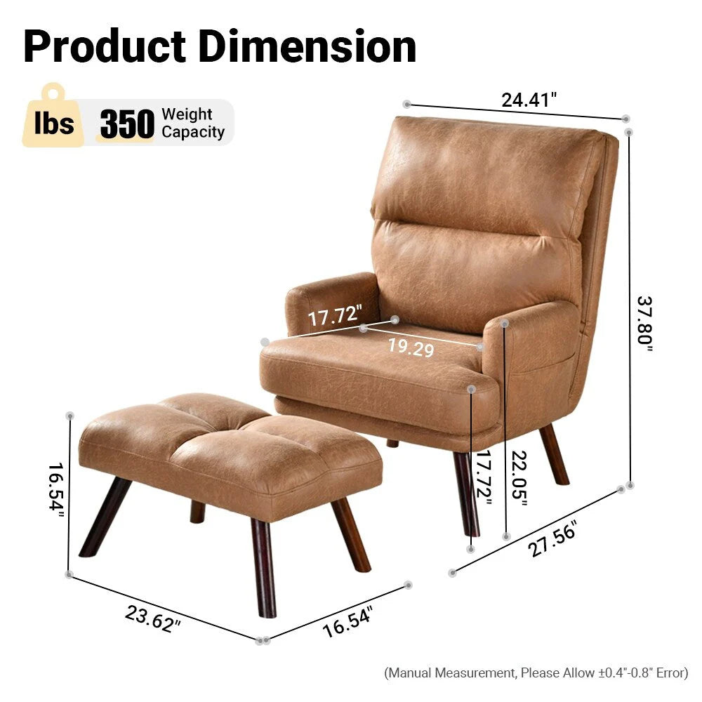 Fauteuil inclinable réglable OVIOS avec repose-pieds
