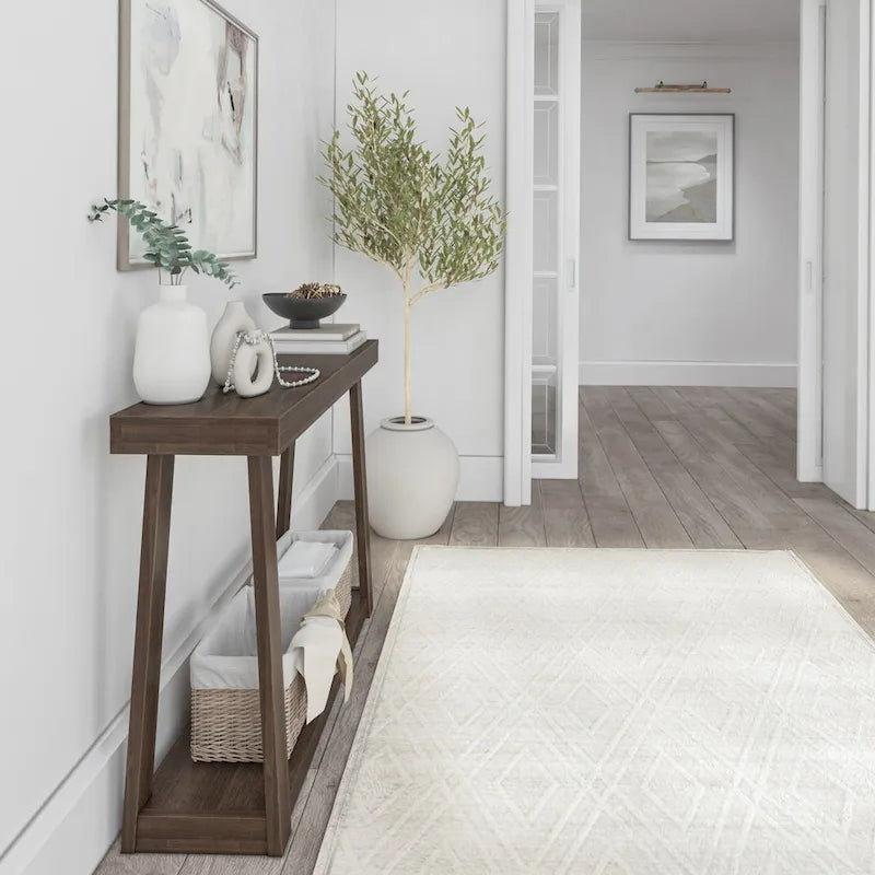 Console classique Plank et Beam avec étagère - 46