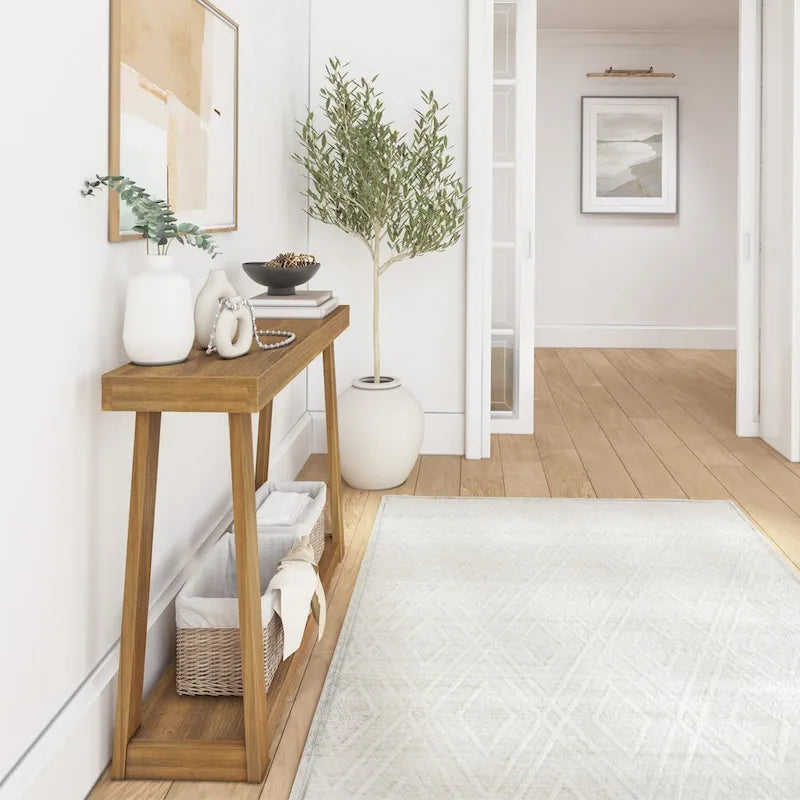 Console classique Plank et Beam avec étagère - 46