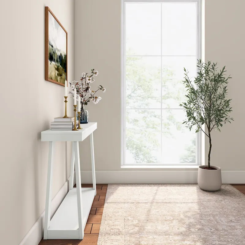 Console classique Plank et Beam avec étagère - 46