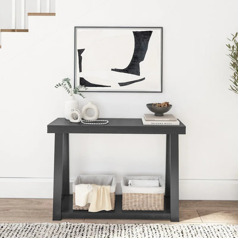 Console classique Plank et Beam avec étagère - 46