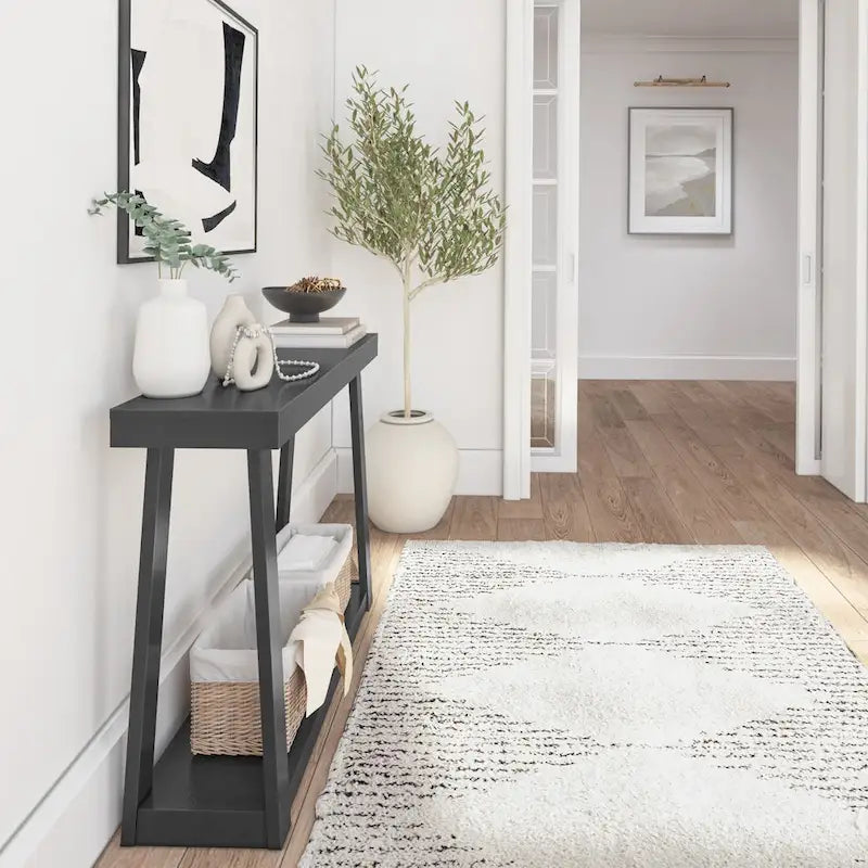 Console classique Plank et Beam avec étagère - 46