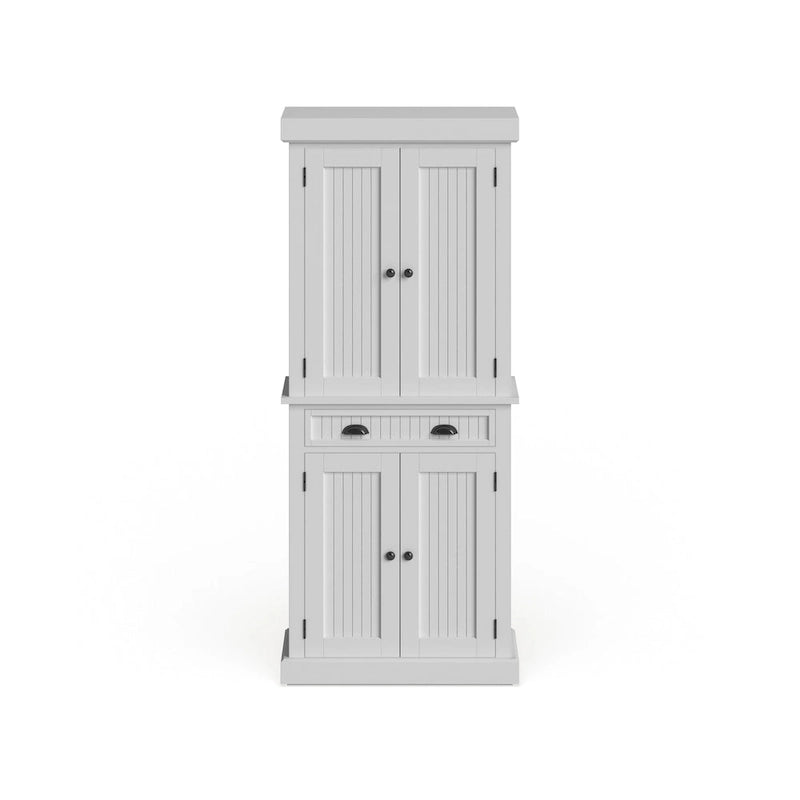 Garde-manger poncé blanc cassé avec quatre portes - S/O