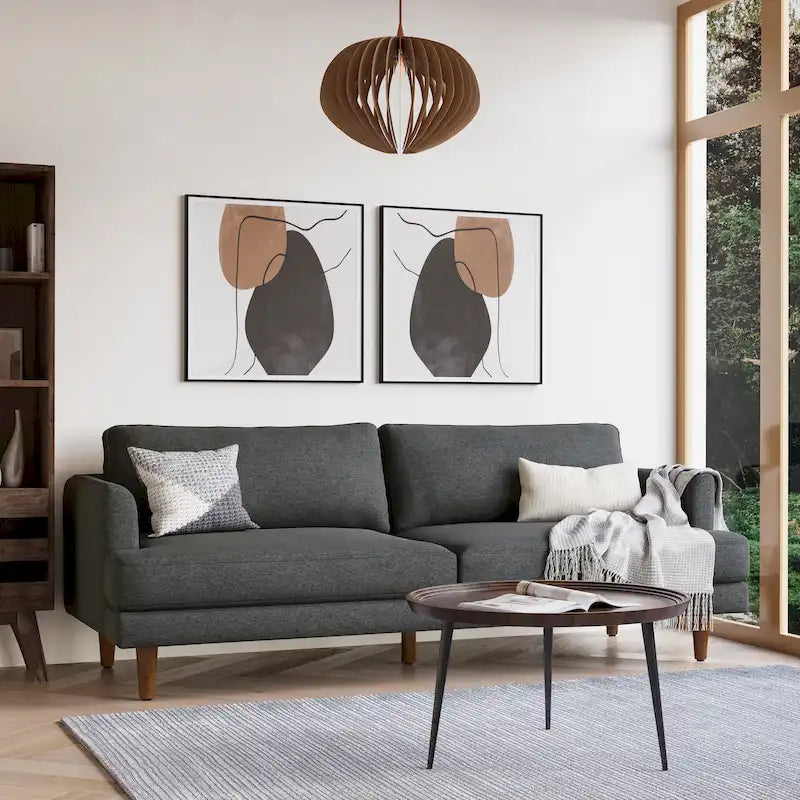 Canapé moderne du milieu du siècle de 76 pouces de large