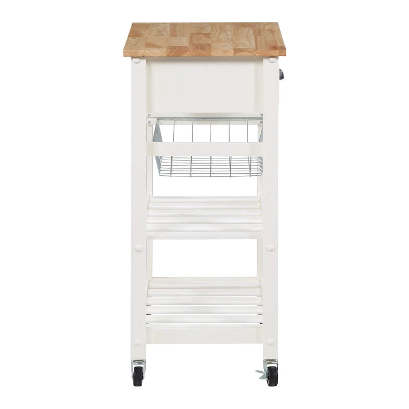 Desserte de cuisine roulante avec étagères de rangement et roues – Îlot utilitaire portable pour cuisine ou salle à manger