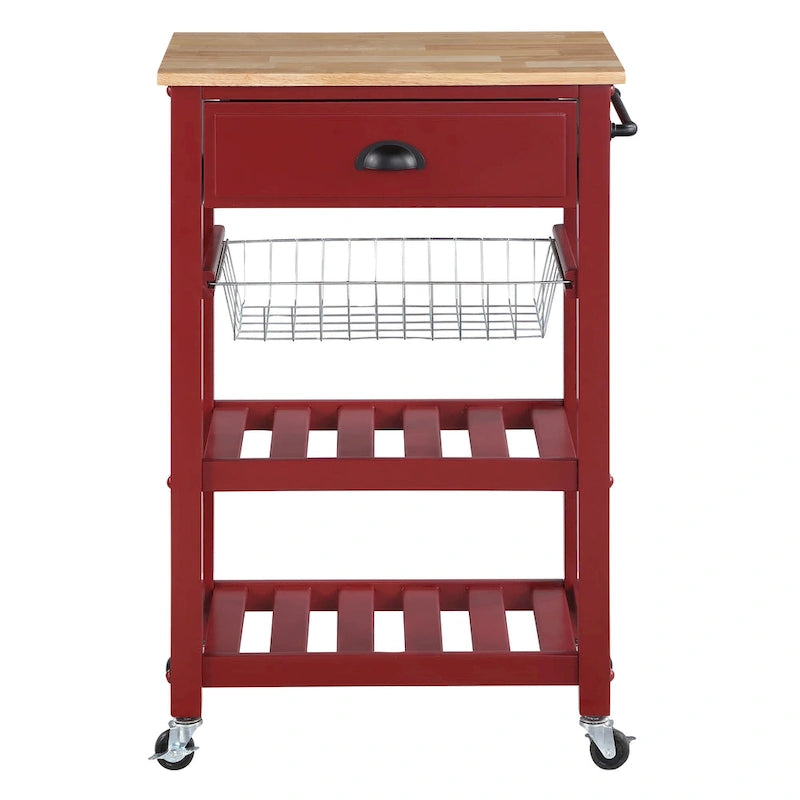 Desserte de cuisine roulante avec étagères de rangement et roues – Îlot utilitaire portable pour cuisine ou salle à manger