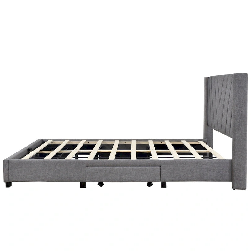 Lit Queen Size avec 3 tiroirs de rangement