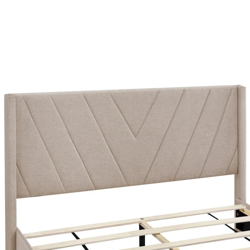 Lit Queen Size avec 3 tiroirs de rangement