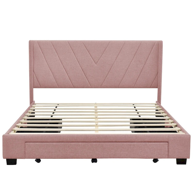 Lit Queen Size avec 3 tiroirs de rangement