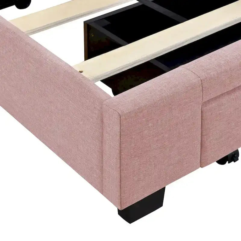 Lit Queen Size avec 3 tiroirs de rangement