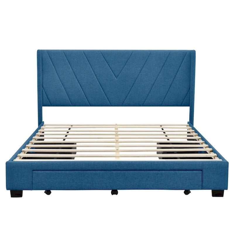 Lit Queen Size avec 3 tiroirs de rangement