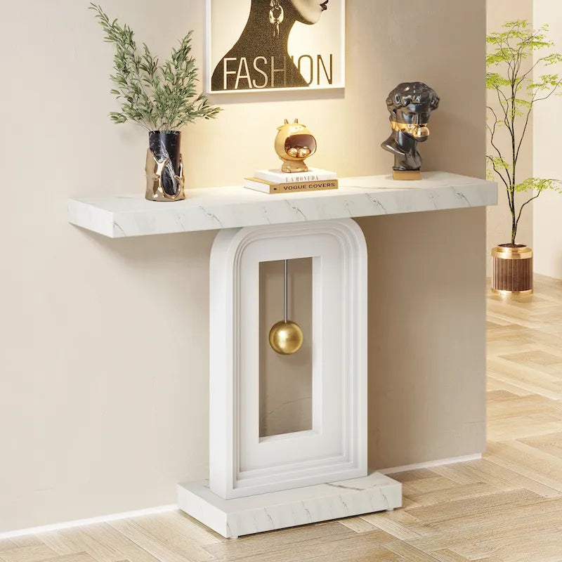 39.5 pouces, table console étroite, table d'appoint de couloir pour entrée