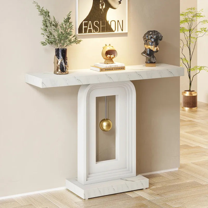 39.5 pouces, table console étroite, table d'appoint de couloir pour entrée