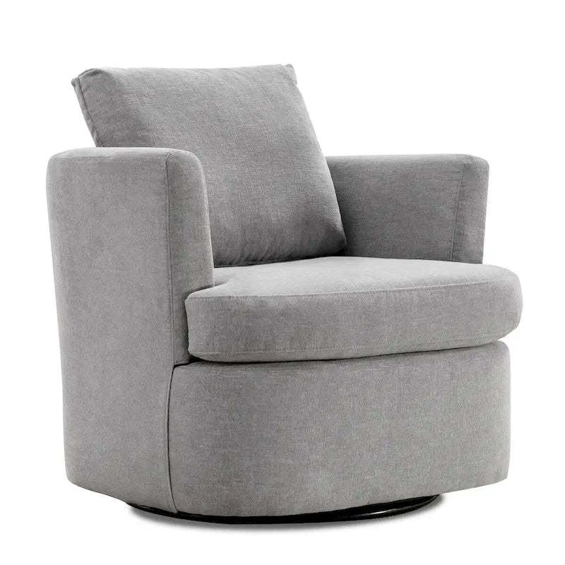 Ensemble de 2 Fauteuils Pivotants Modernes en Chenille pour Salon