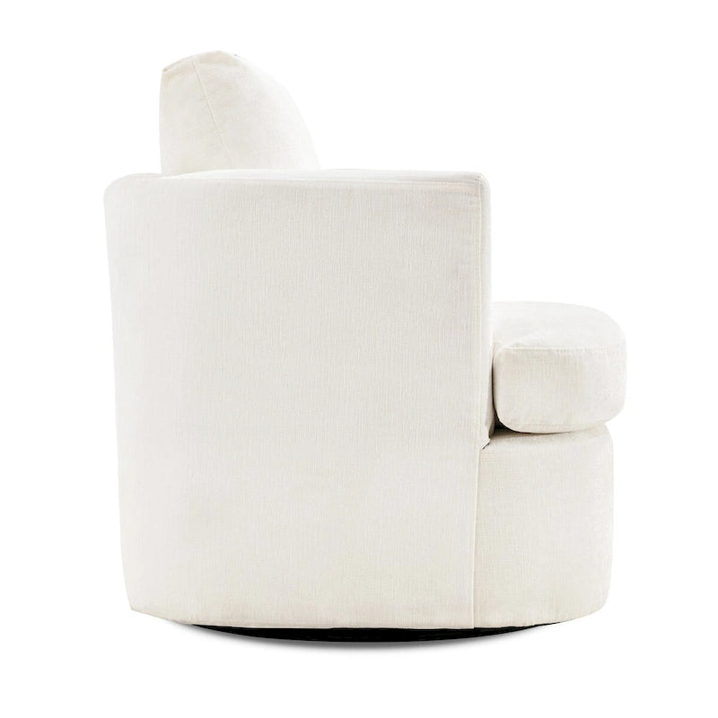 Ensemble de 2 Fauteuils Pivotants Modernes en Chenille pour Salon