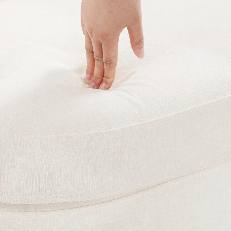 Ensemble de 2 Fauteuils Pivotants Modernes en Chenille pour Salon