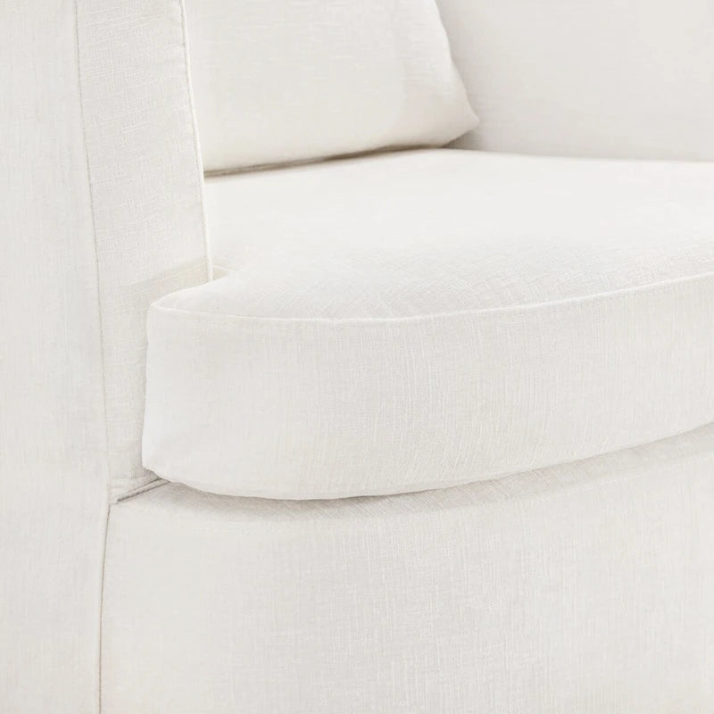 Ensemble de 2 Fauteuils Pivotants Modernes en Chenille pour Salon