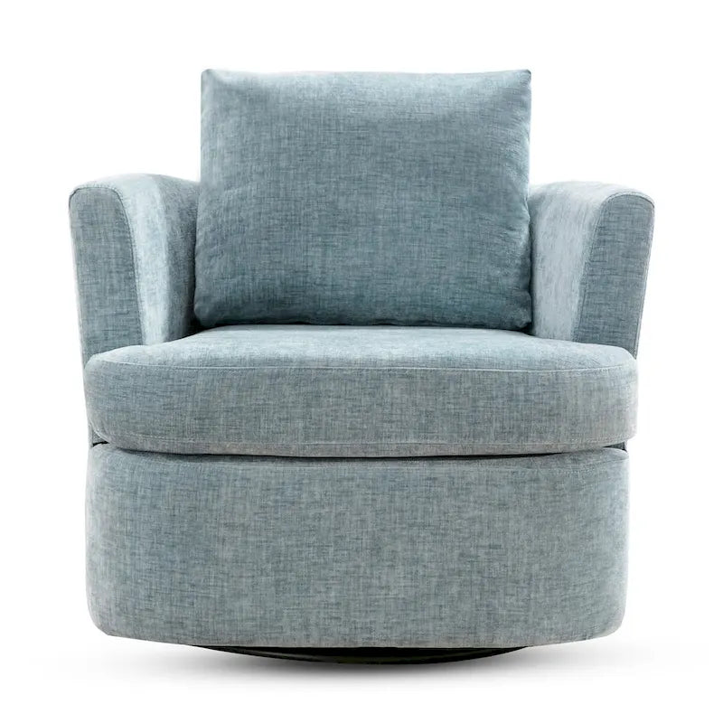 Ensemble de 2 Fauteuils Pivotants Modernes en Chenille pour Salon