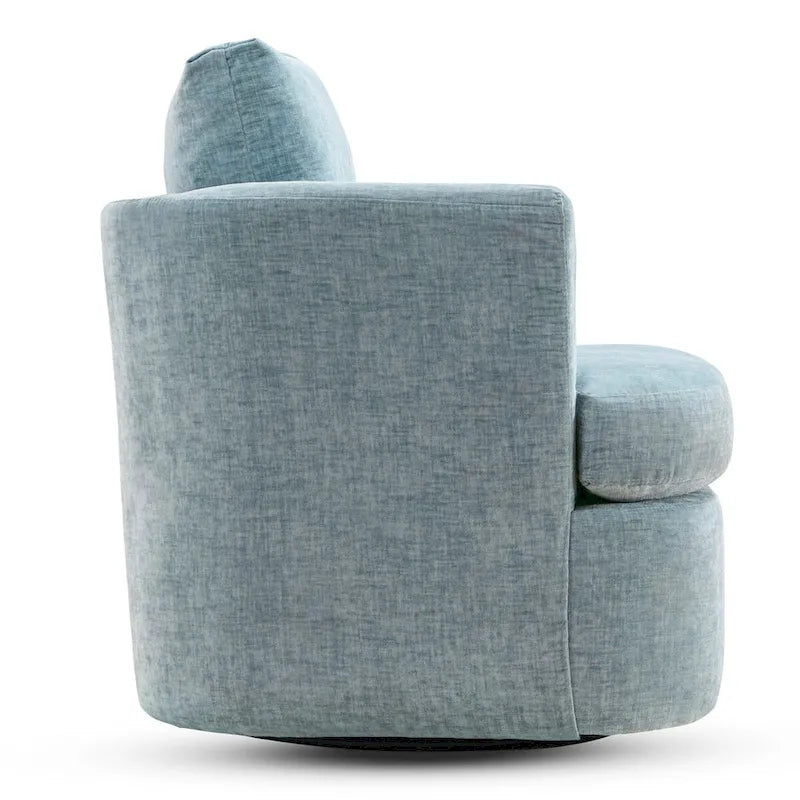 Ensemble de 2 Fauteuils Pivotants Modernes en Chenille pour Salon