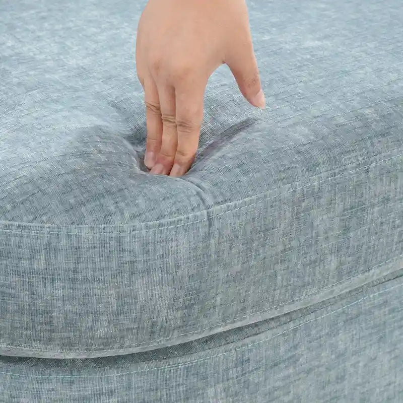Ensemble de 2 Fauteuils Pivotants Modernes en Chenille pour Salon