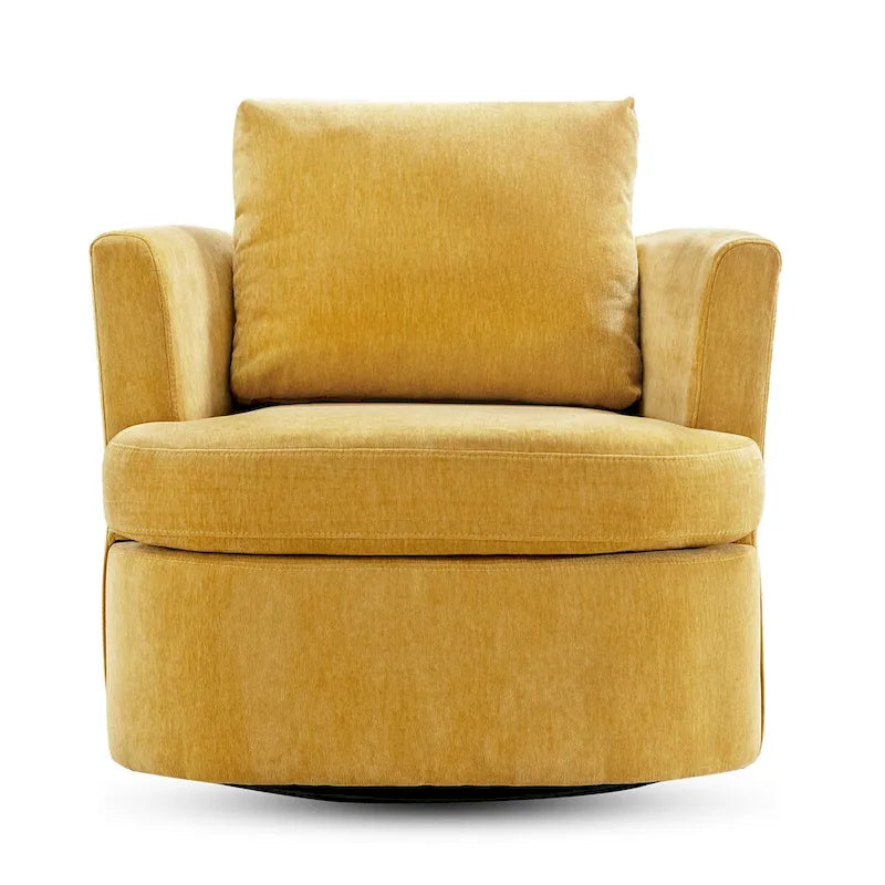 Ensemble de 2 Fauteuils Pivotants Modernes en Chenille pour Salon