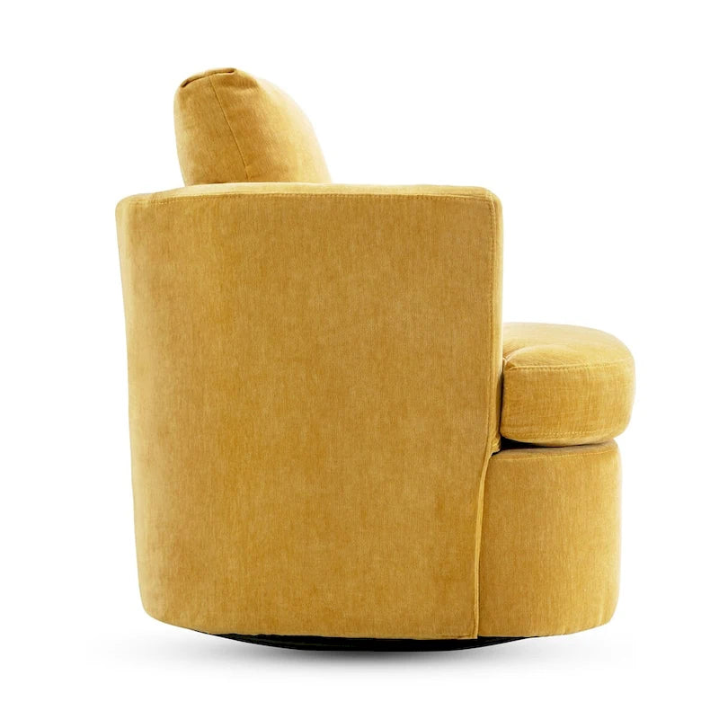Ensemble de 2 Fauteuils Pivotants Modernes en Chenille pour Salon