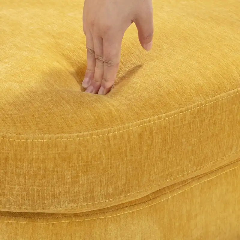 Ensemble de 2 Fauteuils Pivotants Modernes en Chenille pour Salon