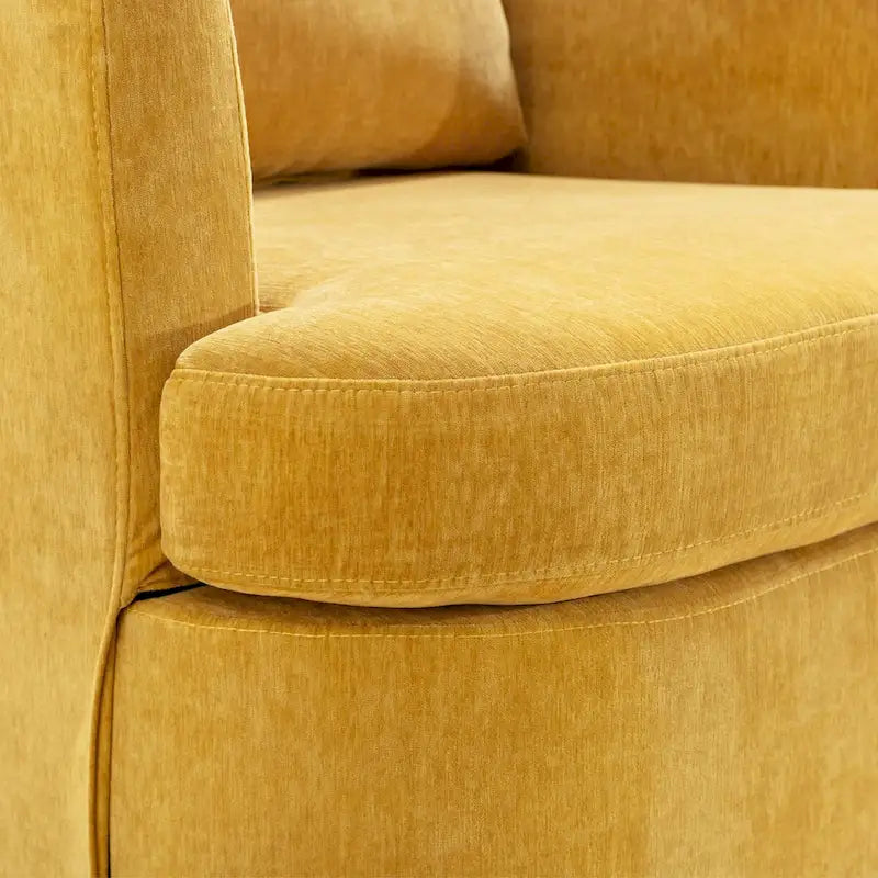 Ensemble de 2 Fauteuils Pivotants Modernes en Chenille pour Salon