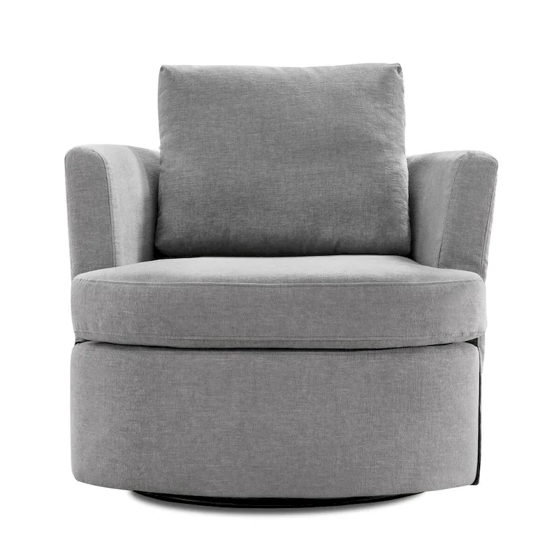 Ensemble de 2 Fauteuils Pivotants Modernes en Chenille pour Salon