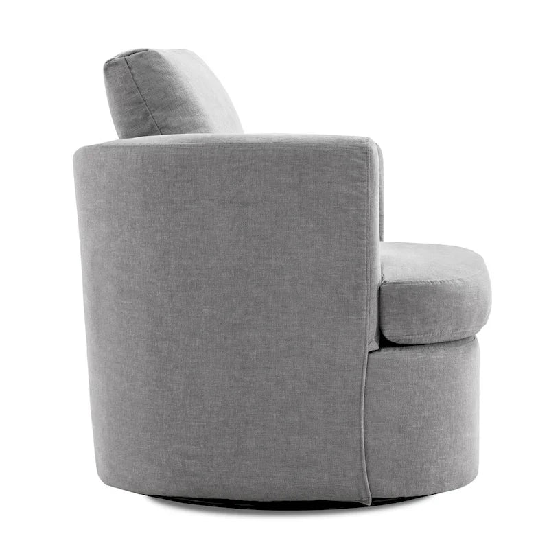 Ensemble de 2 Fauteuils Pivotants Modernes en Chenille pour Salon