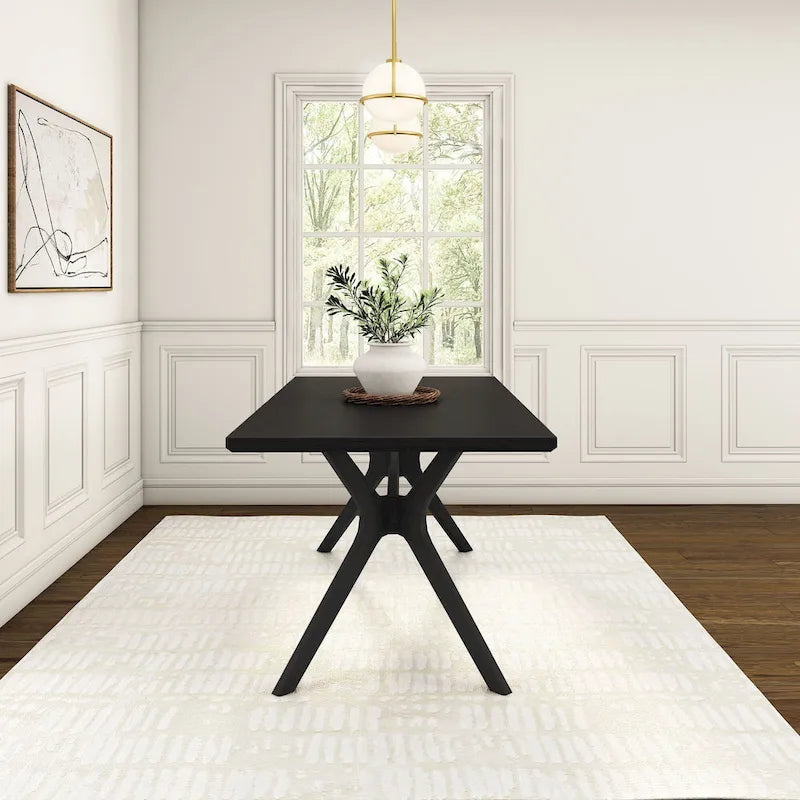 Table à manger rectangulaire avec pieds croisés - 72
