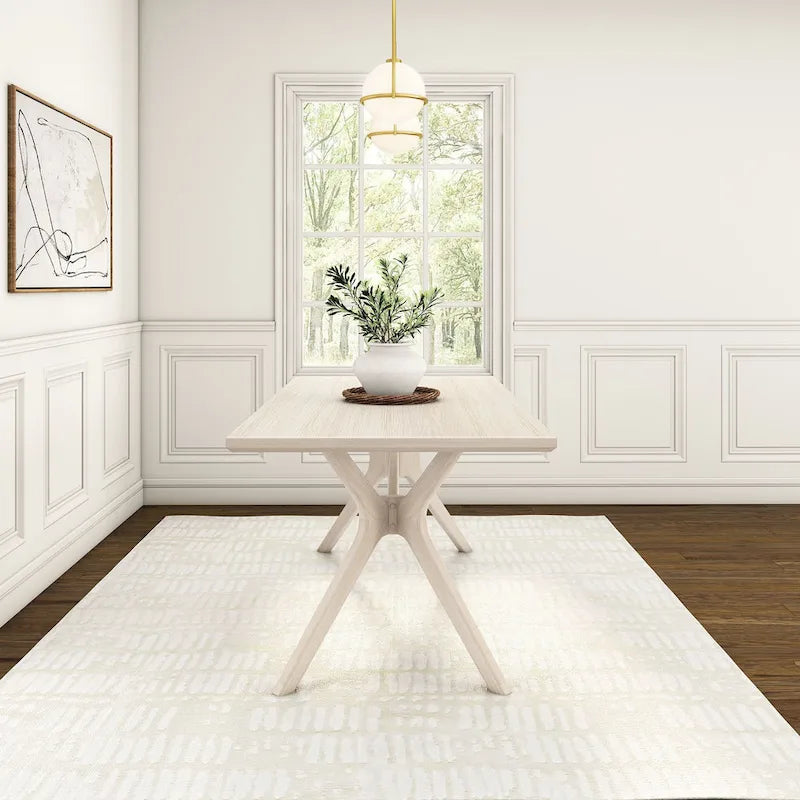 Table à manger rectangulaire avec pieds croisés - 72