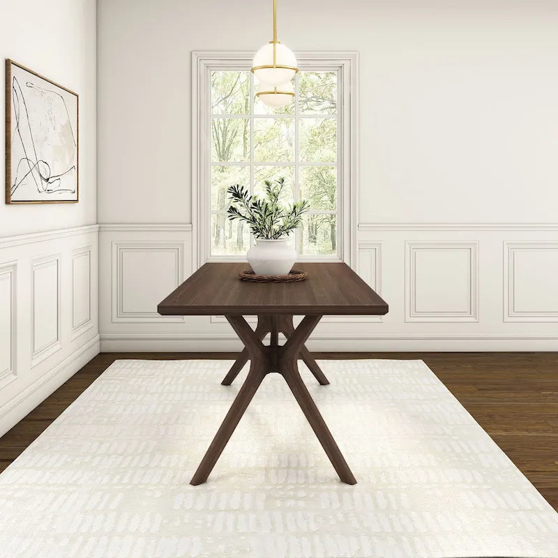 Table à manger rectangulaire avec pieds croisés - 72