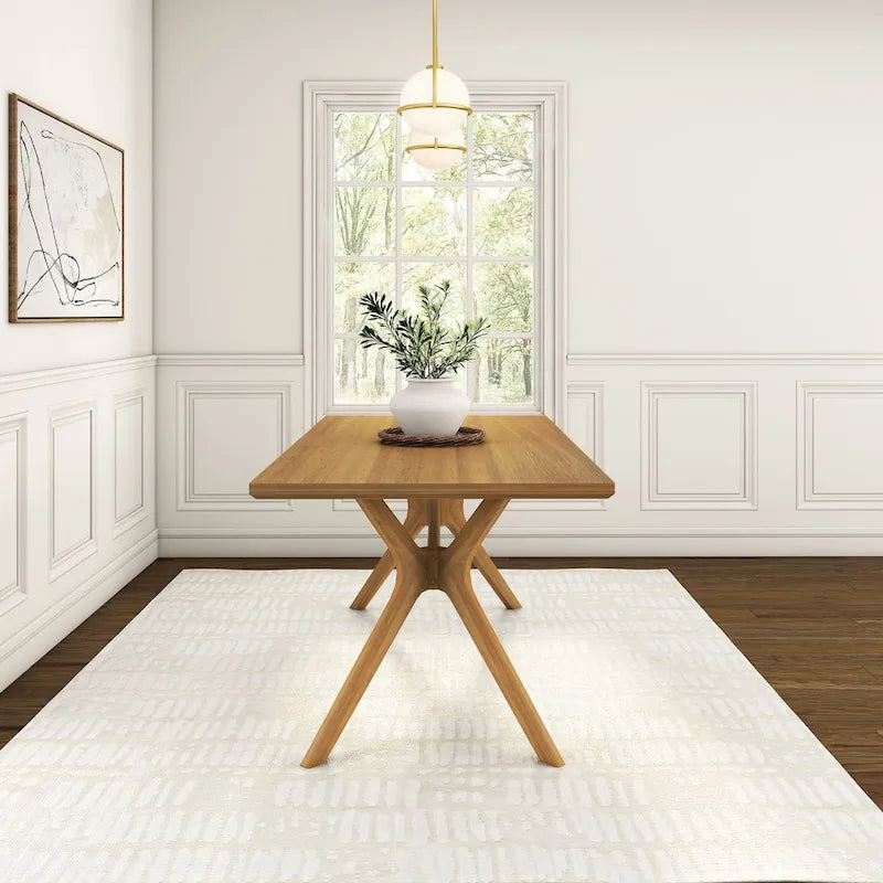 Table à manger rectangulaire avec pieds croisés - 72